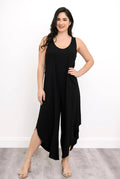 Sanito Jumpsuit, Black, Linen Bamboo: SMALL