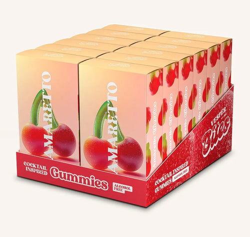 Amaretto Cherry Gummies, Chewy Candies, All natural