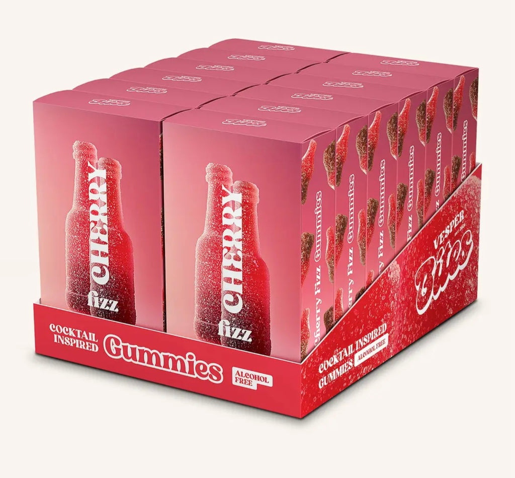 Cherry Fizz Gummies, Chewy Candies, All natural