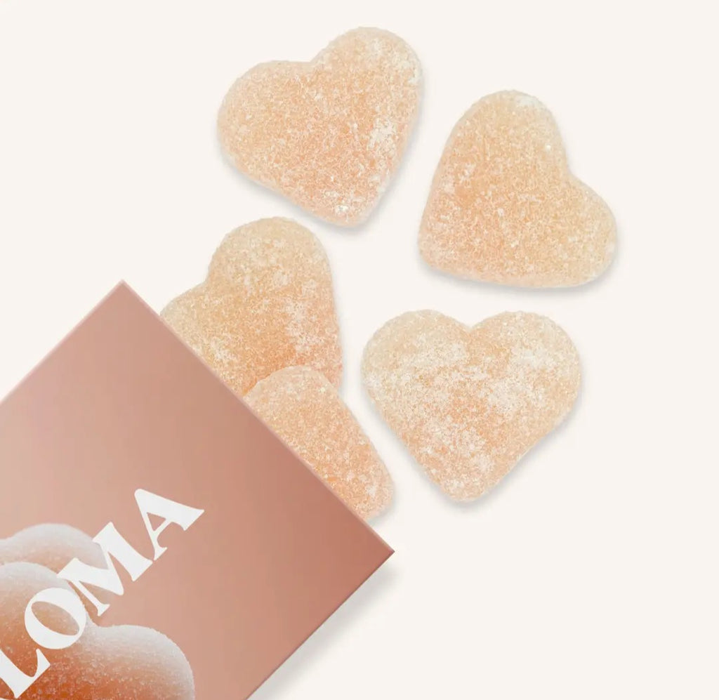 Paloma Heart Gummies, Chewy Candies, Alcohol-Free