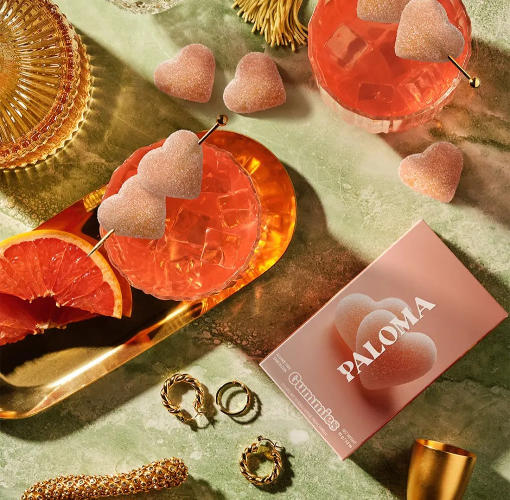 Paloma Heart Gummies, Chewy Candies, Alcohol-Free