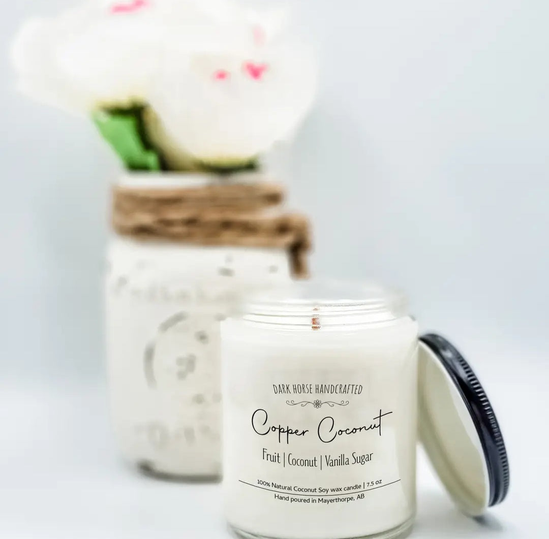 Copper Coconut - 100% Natural Coconut Soy Wax Candle: 3.5 oz