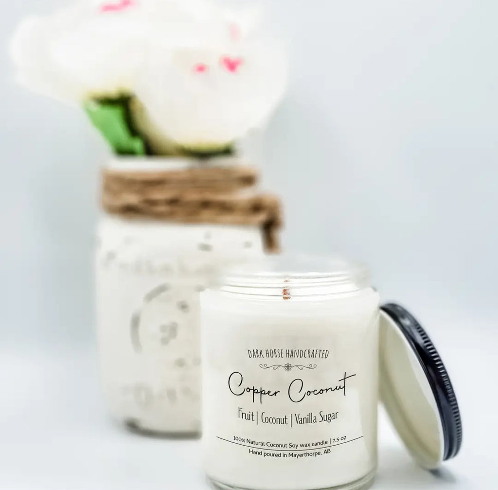 Copper Coconut - 100% Natural Coconut Soy Wax Candle: 7.5 oz
