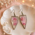 Pink Floral Resin Earrings