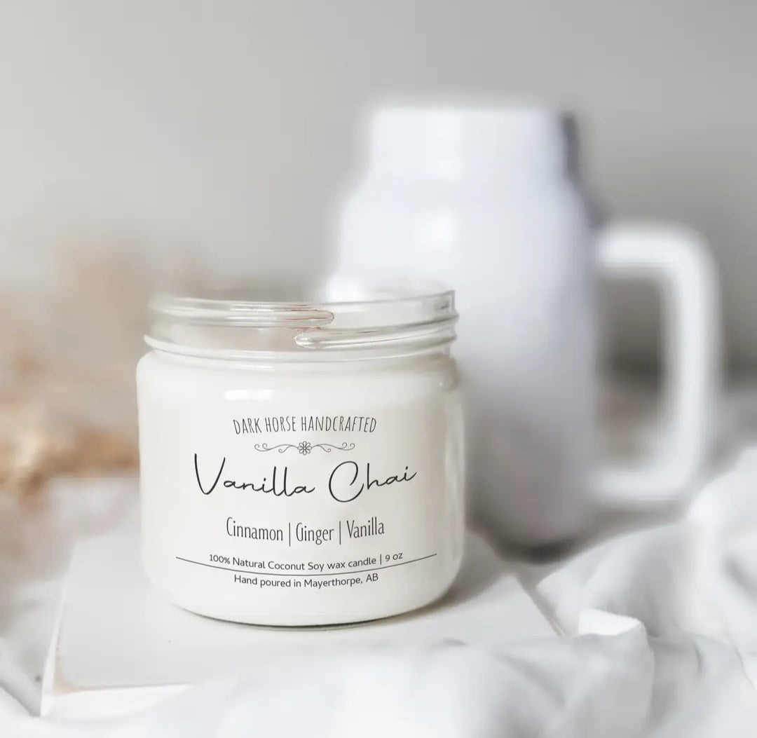 Vanilla Chai - 100% Natural Coconut Soy Wax Candle: 7.5 oz