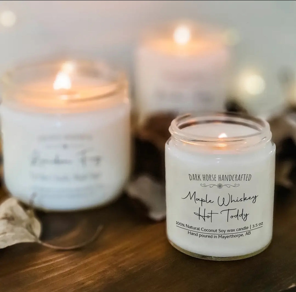 Maple Whiskey Hot Toddy- 100% Natural Coconut Soy Wax Candle: 7.5 oz